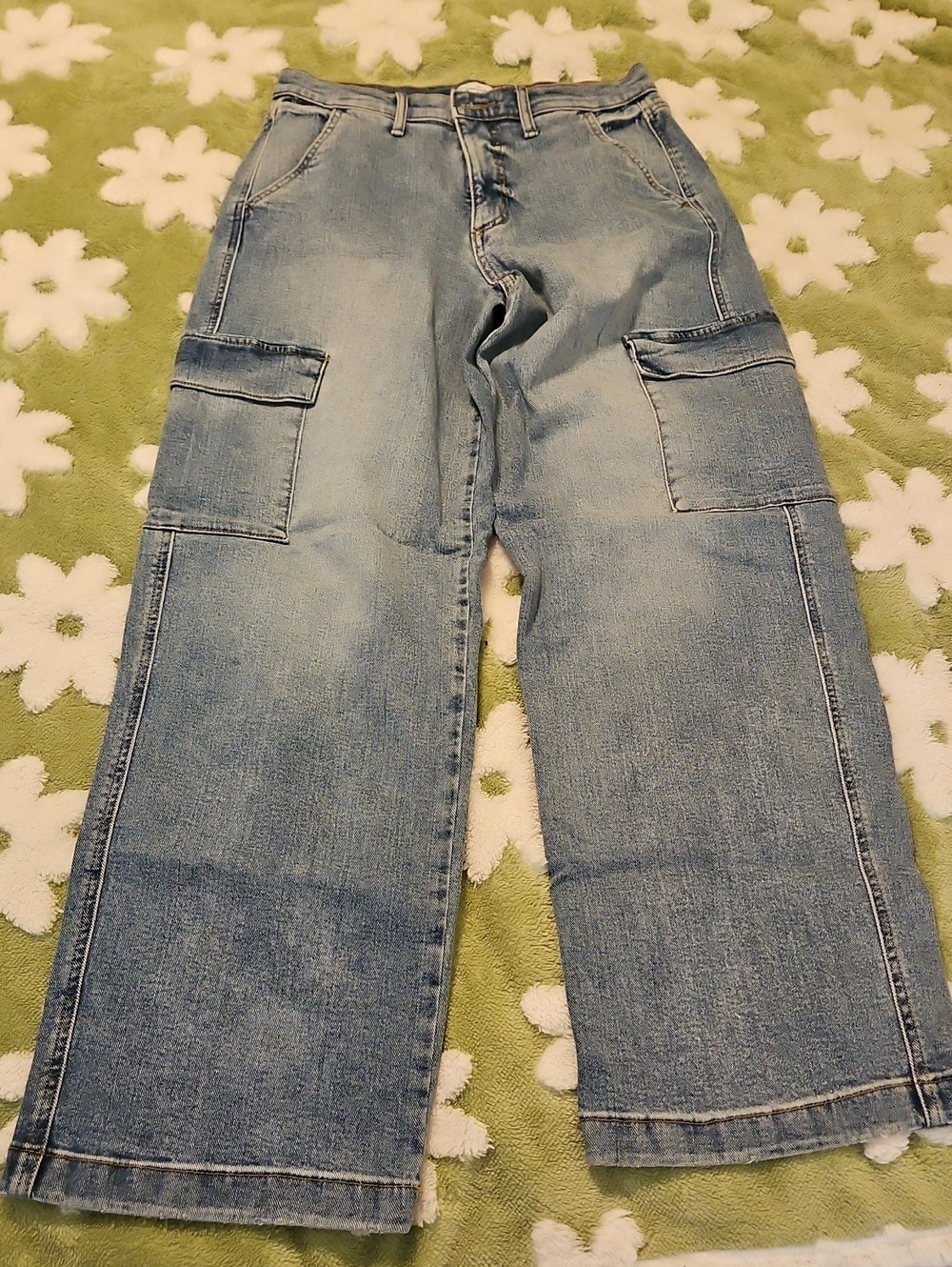Jessica Simpson Blue Denim Cargo Jeans